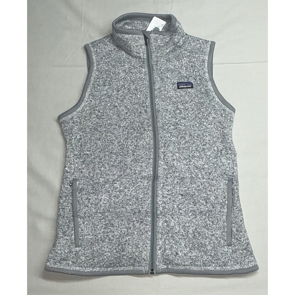 Patagonia Women's Gray Full Zip Fleece Vest Better Sweater Size Small